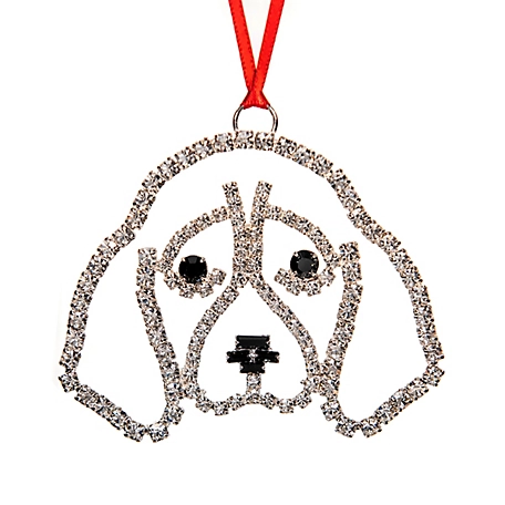 Buddy G's Rhinestone Beagle Dog Ornament