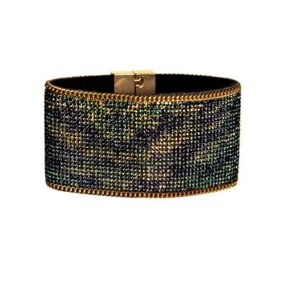 Buddy G's Camo Wide Magnetic Bracelet, Dark Green, 86347BRDGC.G/T