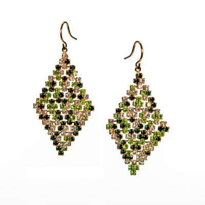 Buddy G's Camo Kite Earrings, Dark Green