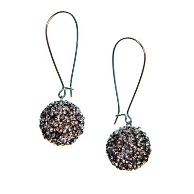 Buddy G's Camo Ball Drop Earrings, Blue/Grey