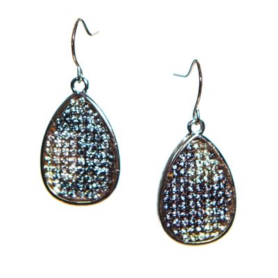 Buddy G's Camo Teardrop Earrings, Blue/Grey, Small, 86224FHBGC.R/T