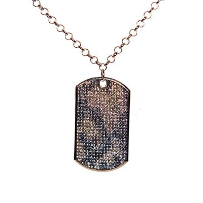 Buddy G's Blue/Grey Camo Dog Tag Necklace, Large, 35520NKBGC.R/T