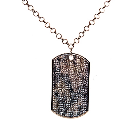 Buddy G's Blue/Grey Camo Dog Tag Necklace, Large, 35520NKBGC.R/T