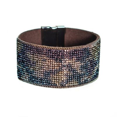 Buddy G's Camo Thin Magnetic Bracelet, Blue/Grey, 36251BRBGC.R/T