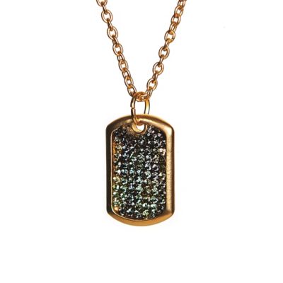 Buddy G's Dark Green Camo Dog Tag Necklace, Small, 36522NKDGC.G/T