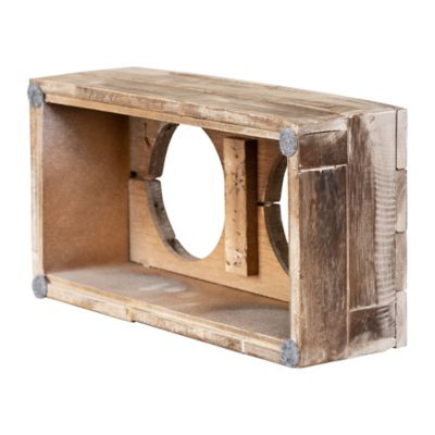 Image showing  10 oz. Berjen Elevated Wood Double Diner Pet Bowl Set