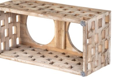 Image showing  Berjen Block Elevated Wood Double Diner Pet Bowl Set