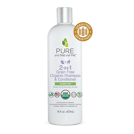 Pure and Natural Pet 2-In-1 Organic Dog Shampoo and Conditioner, 16 oz.