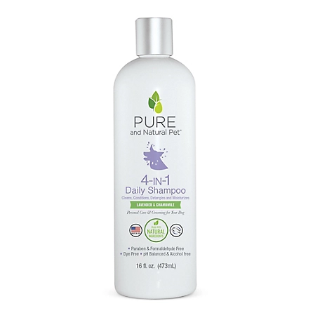 Pure and Natural Pet 4-in-1 Daily Dog Shampoo, 16 oz.
