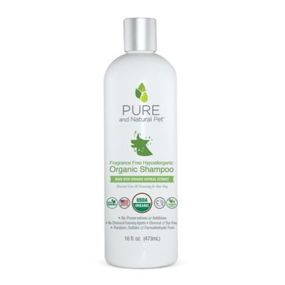 Pure and Natural Pet Hypoallergenic Organic Dog Shampoo, Fragrance-Free, 16 oz.