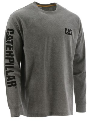 Caterpillar Men's Trademark Banner Long-Sleeve T-Shirt, 6 oz.