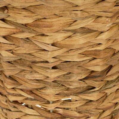 Image showing  6.6 lb. Water Hyacinth Wicker Trash Can, 10 in.