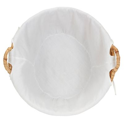 Image showing  Water Hyacinth Round Laundry Basket, 11.5 in. x 22 in. x 20 in.