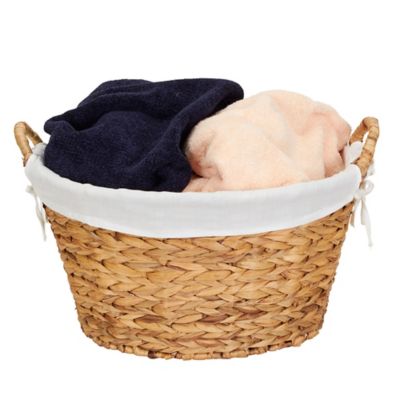 Image showing 7 th Household Essentials Water Hyacinth Round Laundry Basket, 11.5 in. x 22 in. x 20 in.