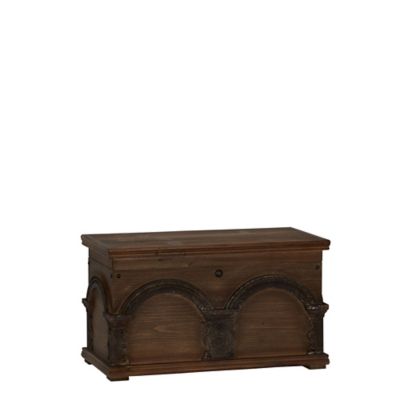 Household Essentials Wooden Arch Storage Trunk, Small