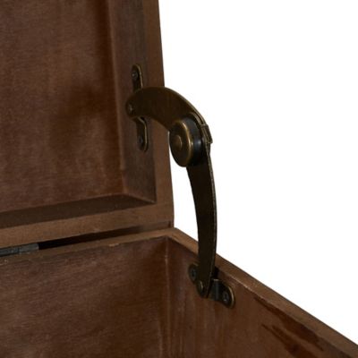 Image showing  Small Wooden Arch Storage Trunk, 20 in. x 10.25 in. x 11.375 in.