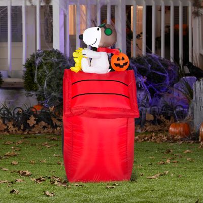 Image showing  Airblown Inflatable Snoopy Flying Ace on Dog House, Self-Inflates