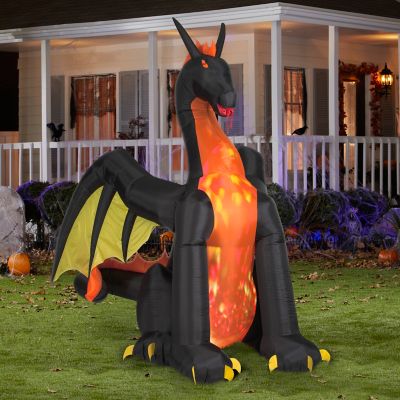 Image showing  Animated Airblown Inflatable Fire and Ice Dragon with Wings, Self-Inflates