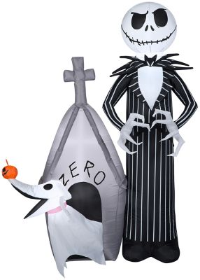 GemmyAirblown Inflatable Jack and Zero with House, Self-Inflates