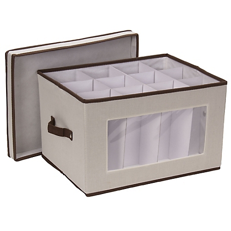 Household Essentials Goblet Stemware Storage Box