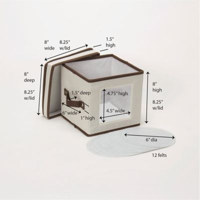 Image showing 2 th Household Essentials Dessert Plate China Storage Box