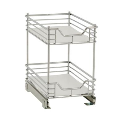 Household Essentials 11.5 in. 2-Tier Design Trend Sliding Under-Cabinet Organizer