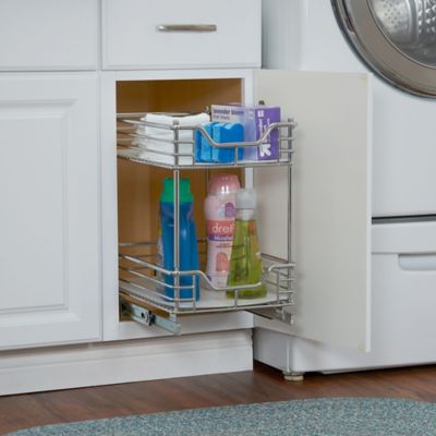 Image showing  11.5 in. 2-Tier Design Trend Sliding Under-Cabinet Organizer