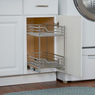 Image showing  11.5 in. 2-Tier Design Trend Sliding Under-Cabinet Organizer