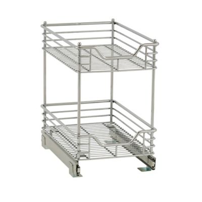 Image showing  11.5 in. 2-Tier Design Trend Sliding Under-Cabinet Organizer