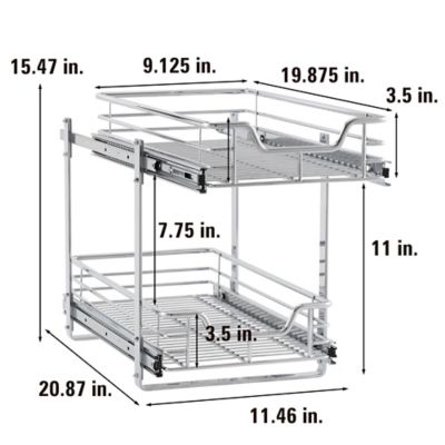 Image showing  11.5 in. Dual-Slide Cabinet Organizer