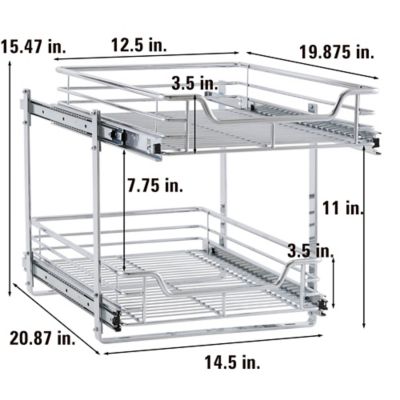 Image showing  14.5 in. Dual-Slide Cabinet Organizer