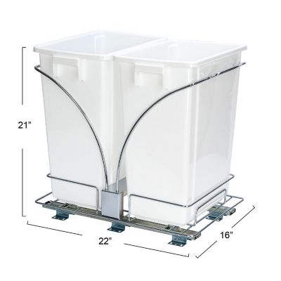 Image showing  9 gal. Double Pull-Out Trash Cans