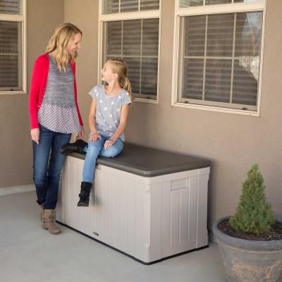 Image showing 8 th Lifetime 116 gal. High-Density Outdoor Storage Box, Desert Sand