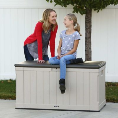 Image showing 20 th Lifetime 116 gal. High-Density Outdoor Storage Box, Desert Sand