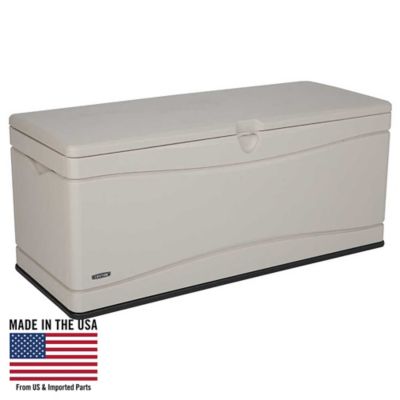 Lifetime 130 gal. High-Density Outdoor Storage Box, Desert Sand