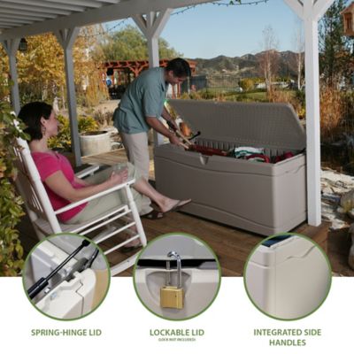 Image showing  130 gal. High-Density Outdoor Storage Box, Desert Sand