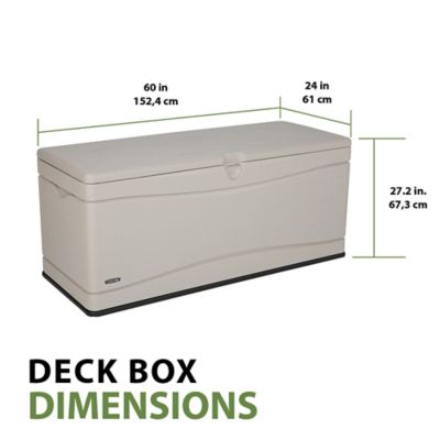 Image showing 6 th Lifetime 130 gal. High-Density Outdoor Storage Box, Desert Sand