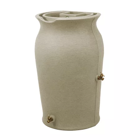 Good Ideas 50 gal Impressions Amphora Rain Saver Barrel Stoneware Rain Barrels