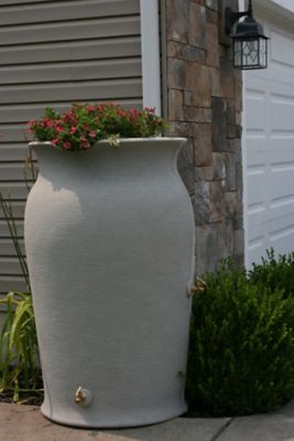 Image showing  100 gal. Impressions Amphora Rain Saver Barrel, Sandstone