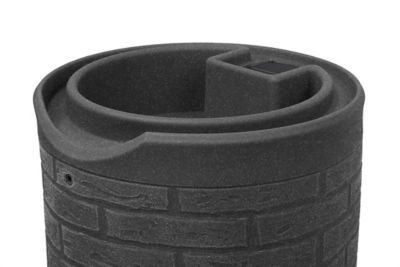 Image showing 5 th Good Ideas 50 gal. Impressions Downton Rain Saver Barrel, Dark Granite