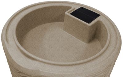 Image showing  50 gal. Impressions Palm Rain Saver Barrel, Sandstone