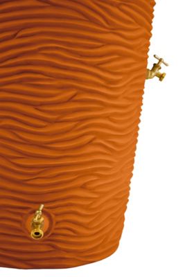 Image showing  50 gal. Impressions Palm Rain Saver Barrel, Terra Cotta