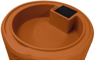 Image showing  50 gal. Impressions Palm Rain Saver Barrel, Terra Cotta