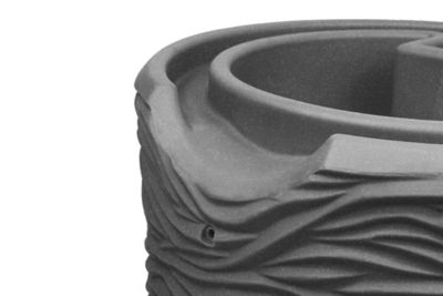 Image showing  65 gal. Impressions Palm Rain Saver Barrel, Dark Granite