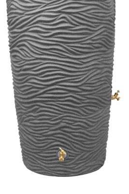 Image showing  65 gal. Impressions Palm Rain Saver Barrel, Dark Granite