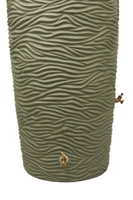 Image showing  65 gal. Impressions Palm Rain Saver Barrel, Khaki