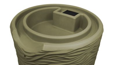 Image showing  65 gal. Impressions Palm Rain Saver Barrel, Khaki