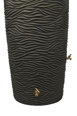 Image showing  65 gal. Impressions Palm Rain Saver Barrel, Oak