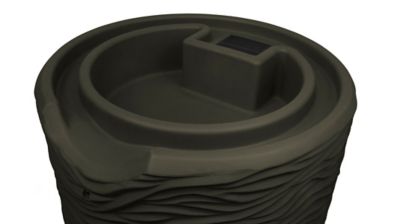 Image showing  65 gal. Impressions Palm Rain Saver Barrel, Oak
