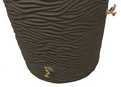 Image showing 5 th Good Ideas 65 gal. Impressions Palm Rain Saver Barrel, Oak